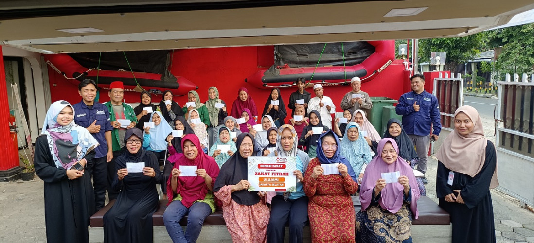 Penyaluran Zakat Fitrah di Ulujami-Jakarta Selatan