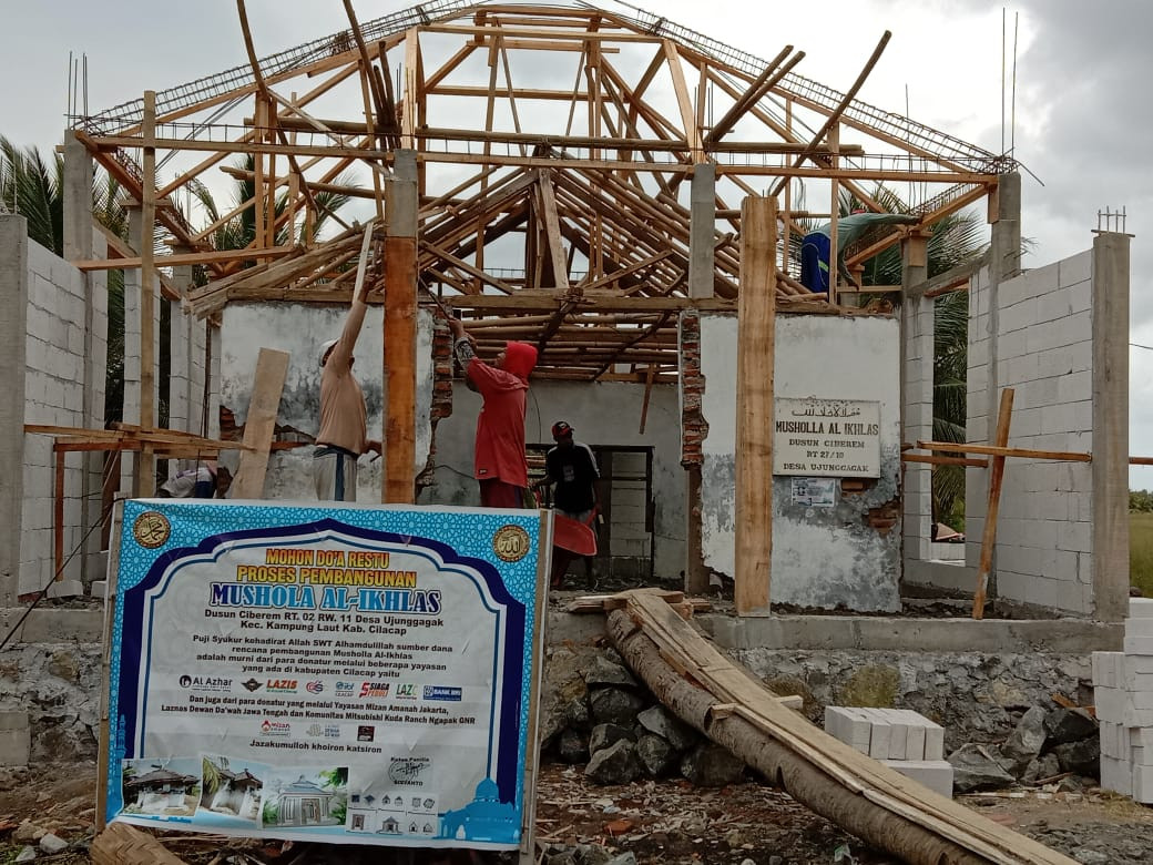Mushola yang Hampir Rubuh di Kampung Laut, Jawa Tengah Sudah 25% Pembangunan
